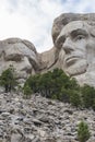 Abraham Lincoln & Theodore Roosevelt On Mount Rushmore Royalty Free Stock Photo