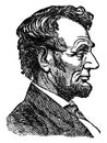 Abraham Lincoln, vintage illustration Royalty Free Stock Photo