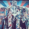 A rainbow mural of President Abraham Lincoln - KENTUCKY