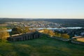 Abrantes landscape view at sunset from the castle, Portugal Royalty Free Stock Photo