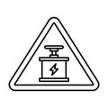 Abrasive blasting Line Style vector icon which can easily modify or edit
