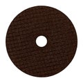 Abrasive brown discs for grinder machine wheel isolated on white Royalty Free Stock Photo