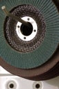 Abrasive discs sandpaper detail Royalty Free Stock Photo