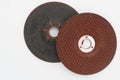 The abrasive discs stone for metal grinding in industrial manufacturing and construction. Royalty Free Stock Photo