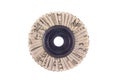 Abrasive disks for metal polishing on white background