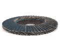 Abrasive flap disc, isolated on white background Royalty Free Stock Photo