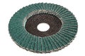 Abrasive flap disc, isolated on white background Royalty Free Stock Photo
