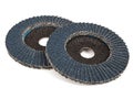 Abrasive flap disc, isolated on white background Royalty Free Stock Photo