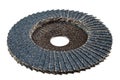 Abrasive flap disc, isolated on white background Royalty Free Stock Photo