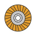 Abrasive flap wheel color icon