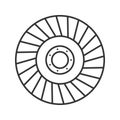 Abrasive flap wheel linear icon