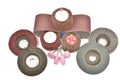 Abrasive wheels isolated on a white