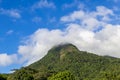 AbraÃÂ£o mountain Pico do Papagaio with clouds. Ilha Grande Brazil