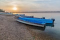 ABRI, SUDAN - FEBRUARY 25, 2019: Boats on the river Nile in Abri, Sud Royalty Free Stock Photo