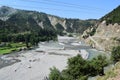 Abridge on Water at Kumrat Valley KP, Pakistan Royalty Free Stock Photo