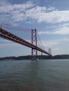 24 abril bridge lisbon Royalty Free Stock Photo