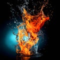 Abrstact Water Abstract Fire Royalty Free Stock Photo
