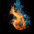 Abrstact Water Abstract Fire Royalty Free Stock Photo