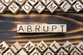 abrupt wooden cubes with letters