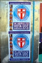Abruzzo, Italy: Election Wall Posters for the ABRUZZO Regional ELECTIONS of March 10, 2024