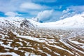 Abruzzo, Italy. Mounts and melting snow Royalty Free Stock Photo