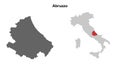 Abruzzo outline map Royalty Free Stock Photo