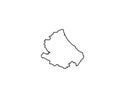 Abruzzo outline map Italy region