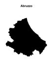 Abruzzo outline map Royalty Free Stock Photo