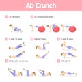 Abs exercises set.