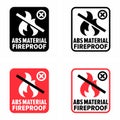 ABS Material Fireproof vector information sign