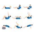 ABS workout for men. Sport exercise for perfect abs. Fit body and healthy lifestyle. Muscle training Royalty Free Stock Photo