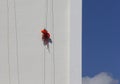 Abseil on a building facade in palma Royalty Free Stock Photo