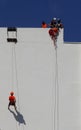 Abseil on a building facade in palma vertical