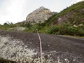 Abseiling from Dedo de deus mountain Royalty Free Stock Photo