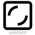 Absence conceptual graphic icon Royalty Free Stock Photo