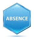 Absence crystal blue hexagon button