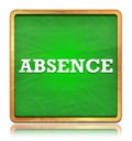 Absence green chalkboard square button