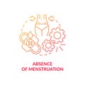 Absence of menstruation red gradient concept icon