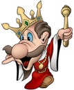 Absent minded king - vector Royalty Free Stock Photo