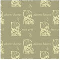 An absent person will not be an heir seamless pattern