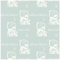 An absent person will not be an heir seamless pattern