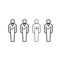 absentees icon illustration Royalty Free Stock Photo