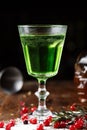 Absinthe in a glass Royalty Free Stock Photo