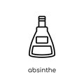 absinthe icon. Trendy modern flat linear vector absinthe icon on