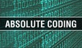 Absolute Coding concept illustration using code for developing programs and app. Absolute Coding website code with colourful tags Royalty Free Stock Photo