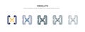 Absolute icon in different style vector illustration. two colored and black absolute vector icons designed in filled, outline,