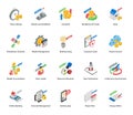 Human Resources, Money Market Isometric Vectors Pack