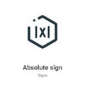 Absolute sign vector icon on white background. Flat vector absolute sign icon symbol sign from modern signs collection for mobile