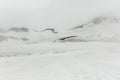 Absolute white landscape formed by snow and fog, Fimmvorduhals, Iceland Royalty Free Stock Photo