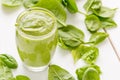 Absolutely Amazing Tasty Green Avocado Shake or Smoothie, Made with Fresh Avocados, Banana, Lemon Juice and Non Dairy Milk Royalty Free Stock Photo